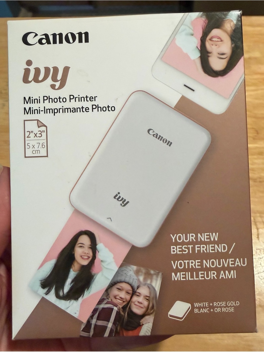 Canon Ivy Mini Photo Printer - White with Rose Gold Accents